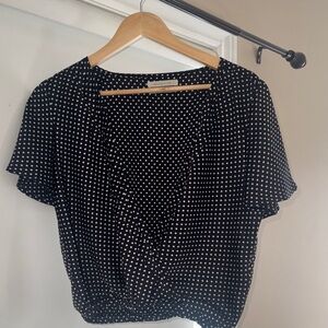 Urban Outfitters Black and White Polka Dot Blouse